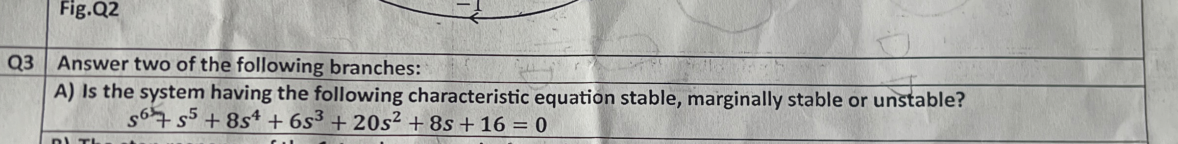 Q 3 Answer two of the following branches: A ) Is
