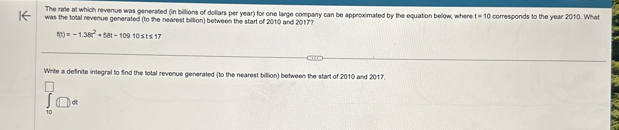 The rate at which revenue was generated ( in