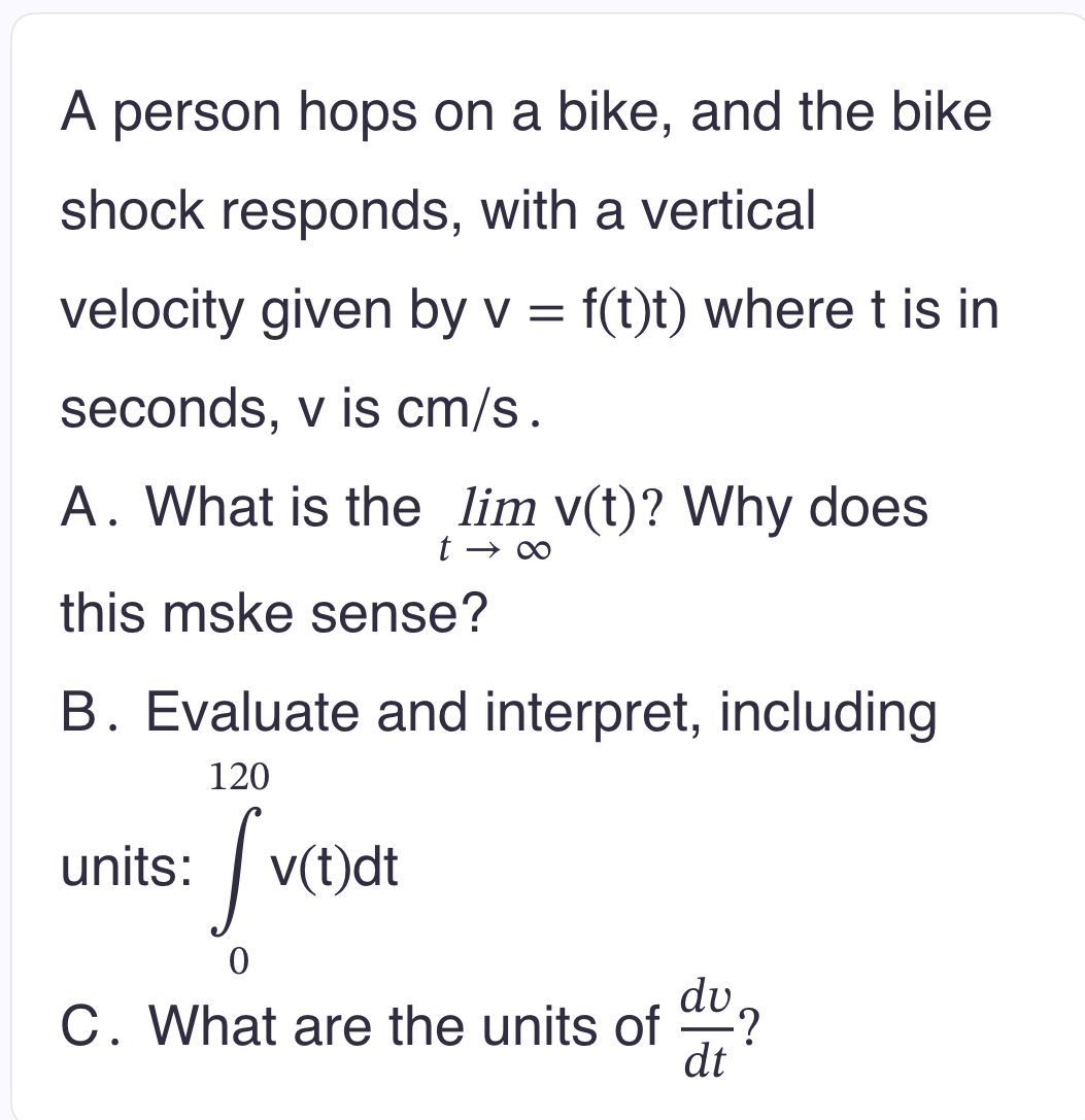 A person hops on a bike, and the bike shock