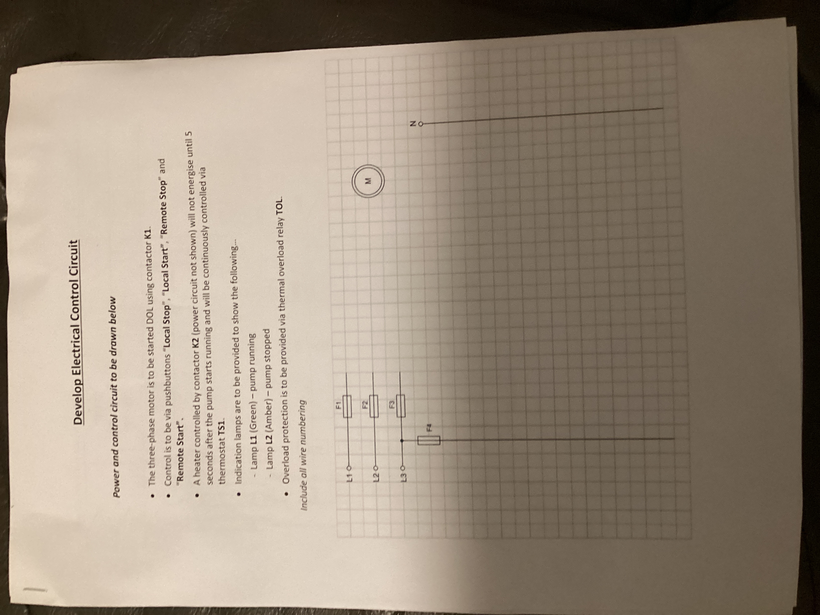 Develop Electrical Control Circuit Power and