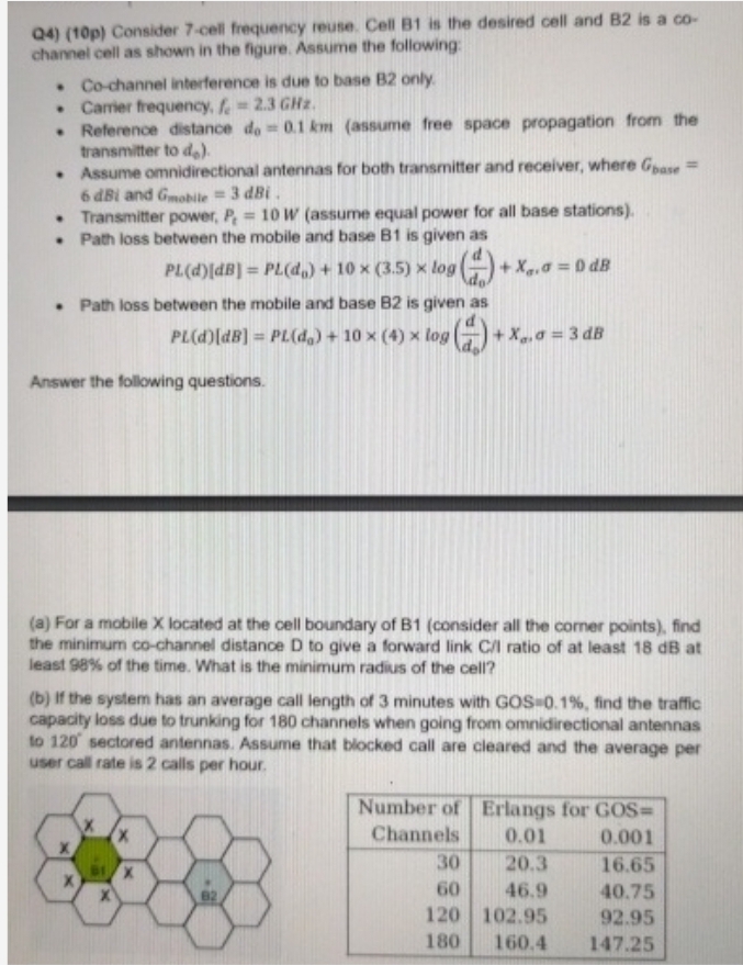 Q 4 ) ( 1 0 p ) Consider 7 - cell frequency