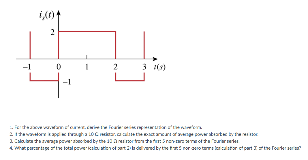 1 . For the above waveform of current, derive the