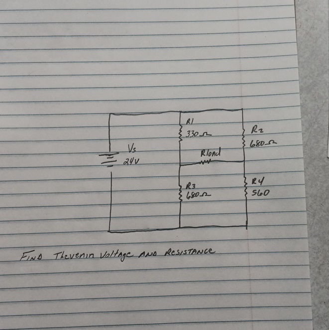 Find Thevenin voltage and Resistance