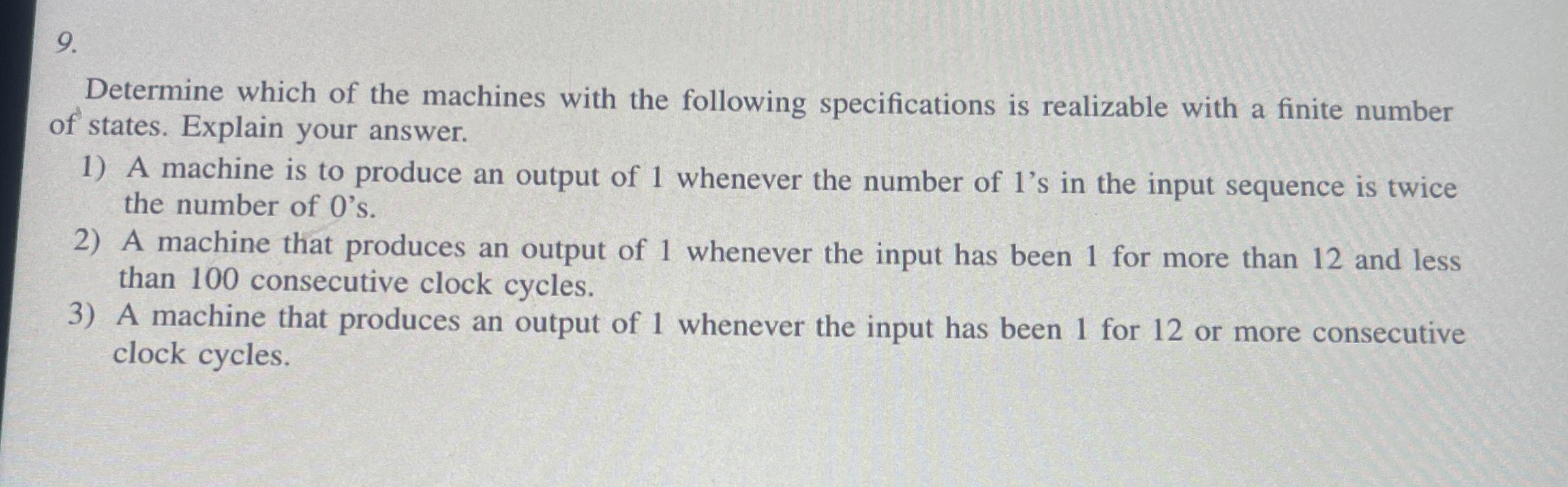 Determine which of the machines with the