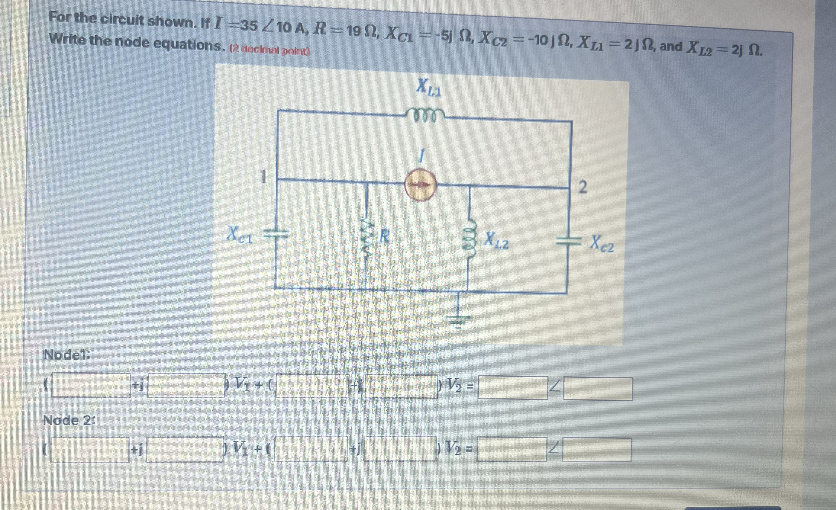 Find a requirement for Node 1 and node 2