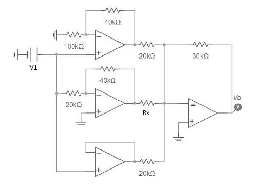 Determine the value of the resistor Rx , so that