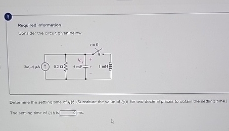 ! Required information Consider the circuit given