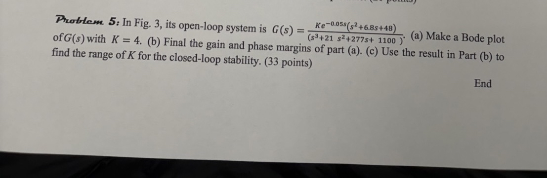 Probtern 5 : In Fig. 3 , its open - loop system