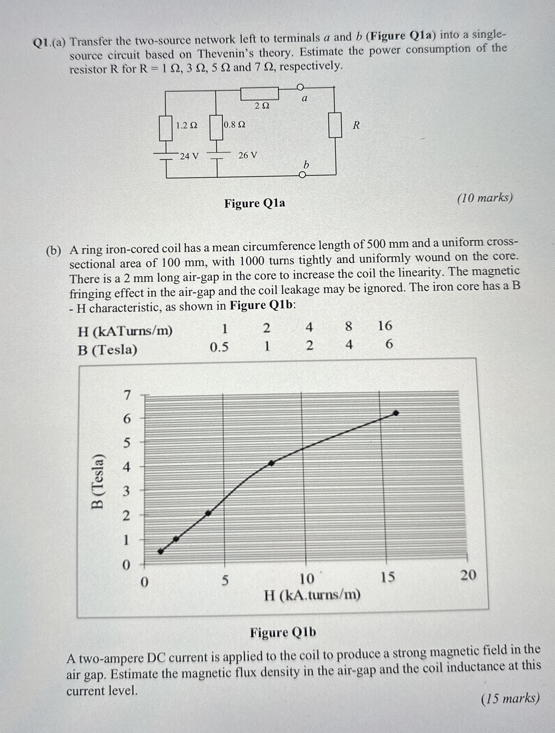 Q 1 . ( a ) Transfer the two - source network