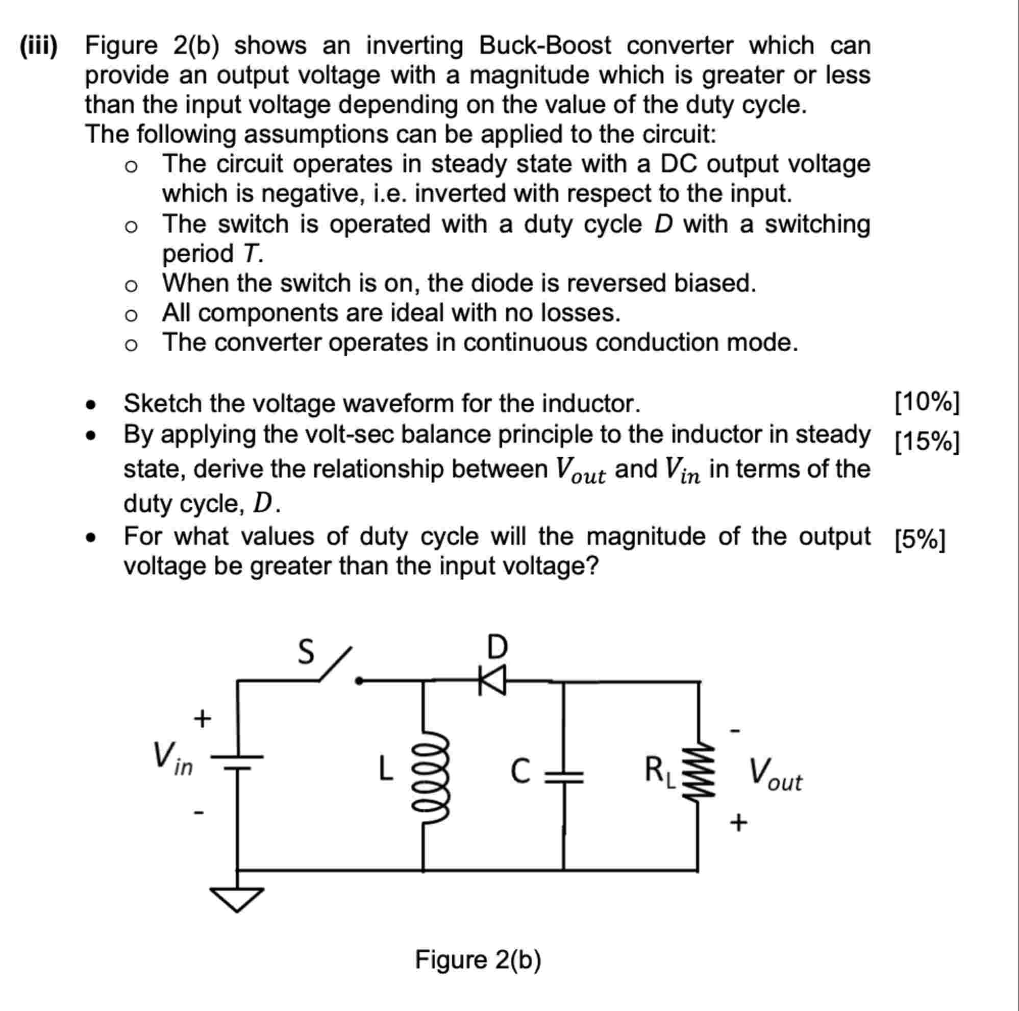 ( iii ) Figure 2 ( b ) shows an inverting Buck -