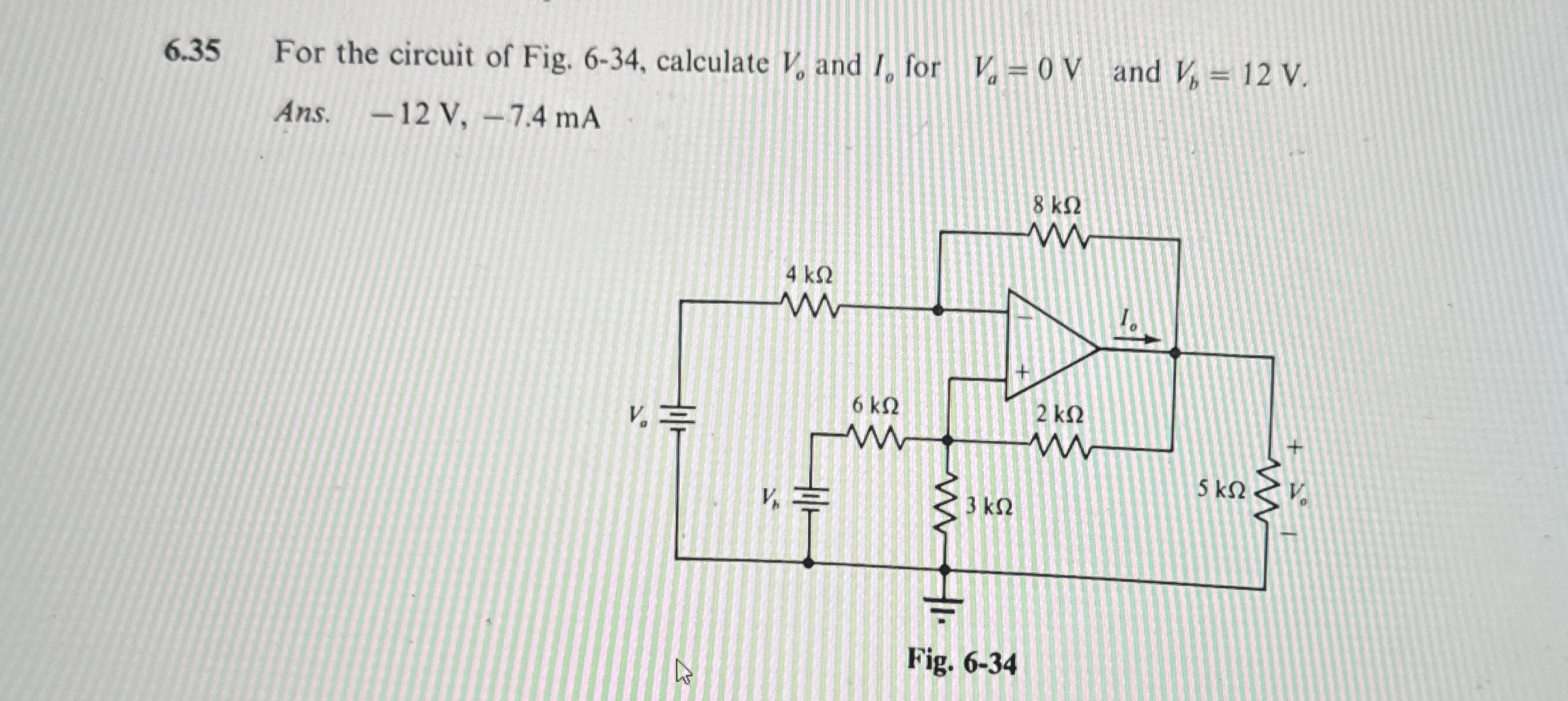 6 . 3 5 For the circuit of Fig. 6 - 3 4 ,