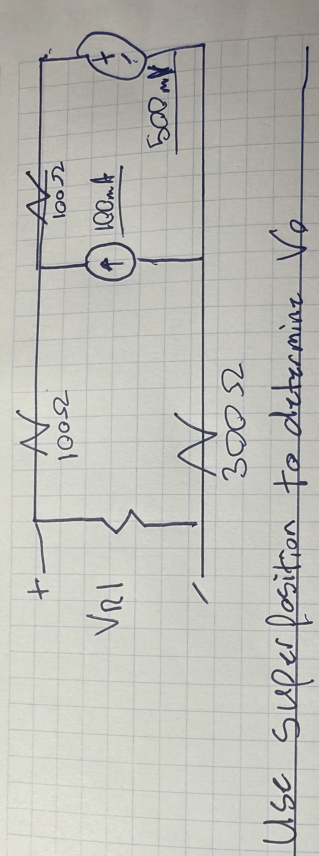 Use superfosition to determine Vo
