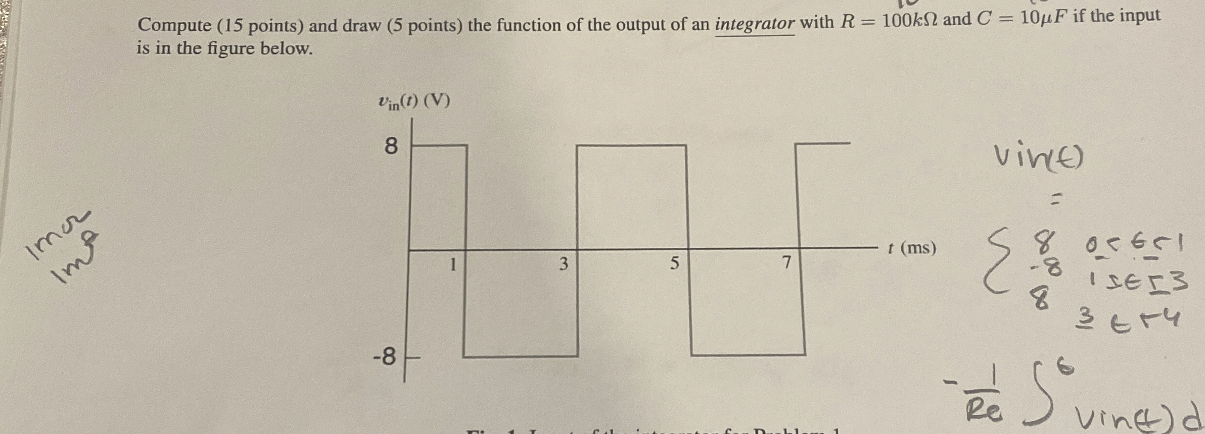 Compute ( 1 5 points ) and draw ( 5 points ) the