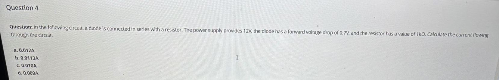IN the following circuit, a diode is connected in