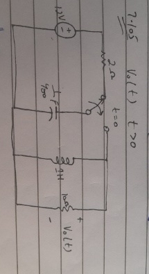 7 . 1 0 5 , find vo ( t ) t  style=