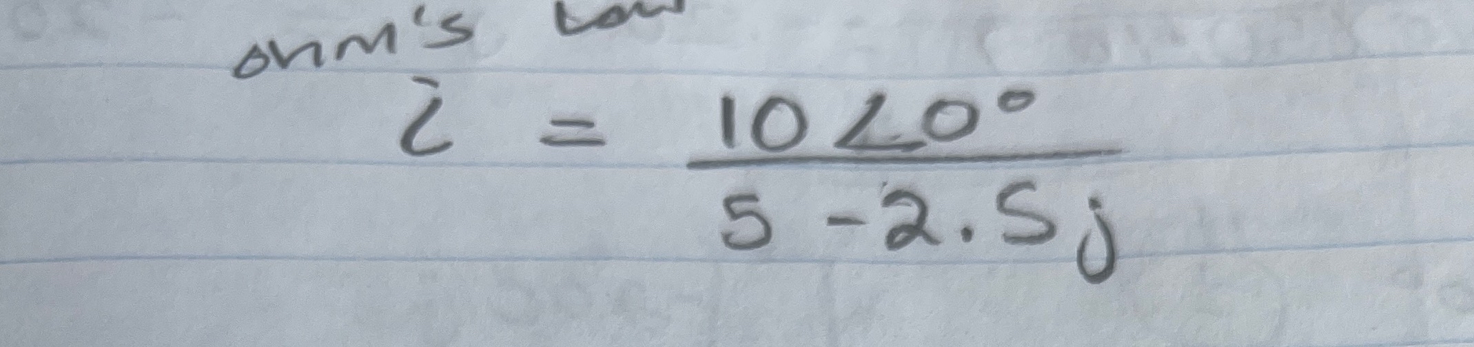 Ohm's Law with Phasors Intro to Electrical