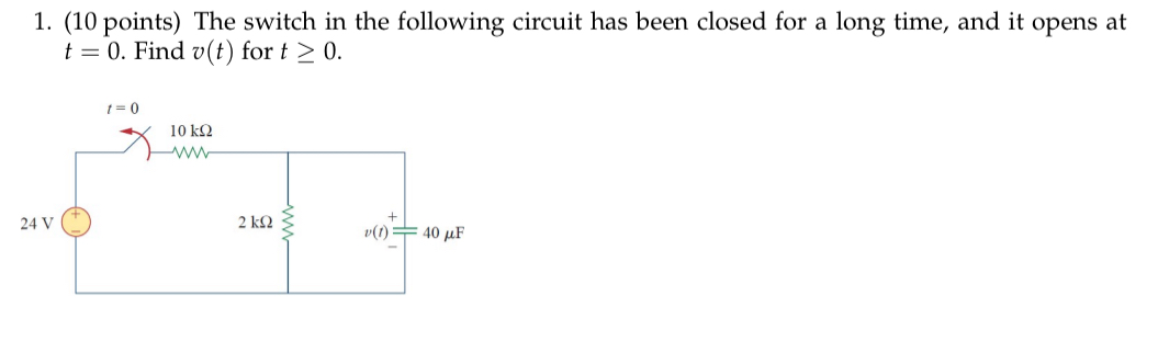 ( 1 0 points ) The switch in the following