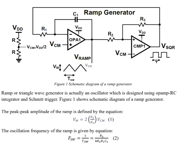 Figure I Schematic diagram of a ramp generator:
