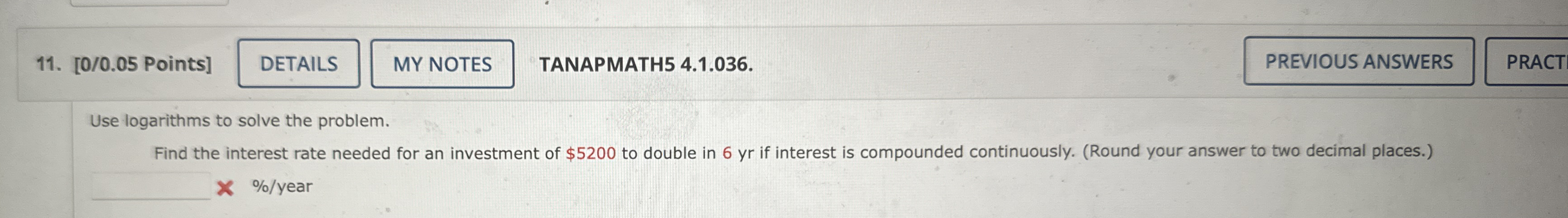 [ 0 / 0 . 0 5 Points ] TANAPMATH 5 4 . 1 . 0 3 6