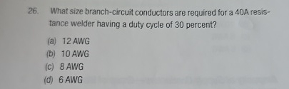 What size branch - circuit conductors are