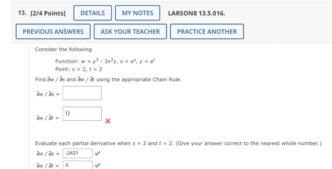 [ 2 / 4 Points ] LARSON 8 1 3 . 5 . 0 1 6 .