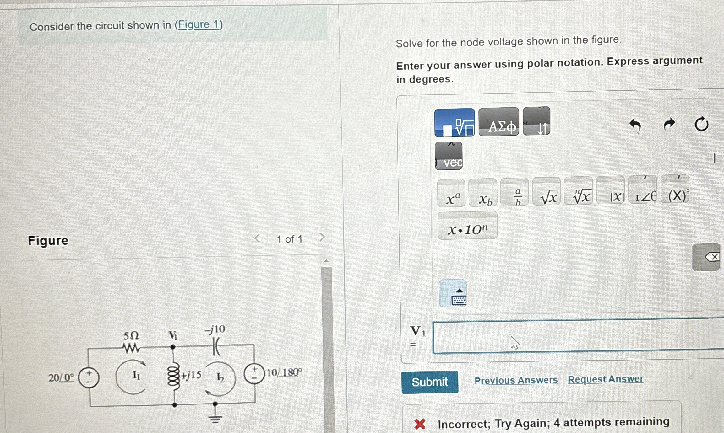 Consider the circuit shown in ( Figure 1 ) \ end