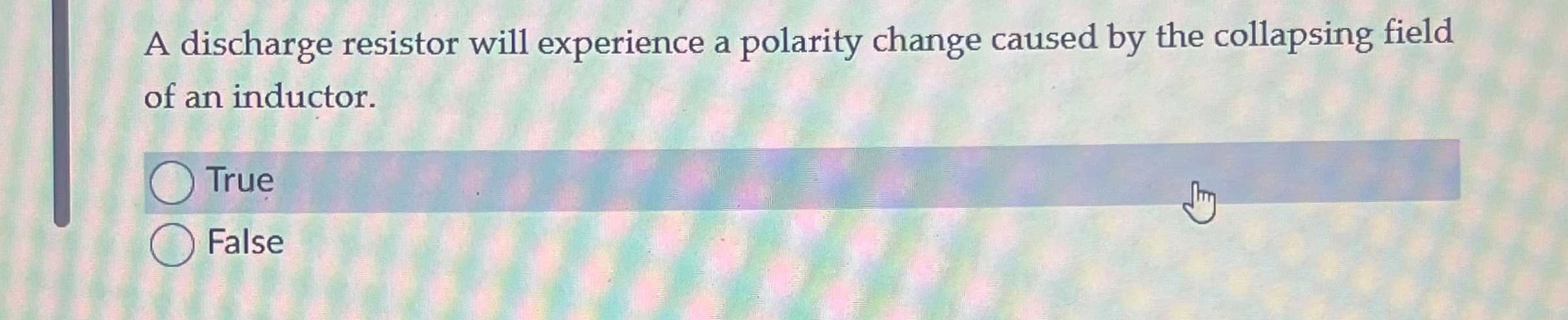 A discharge resistor will experience a polarity