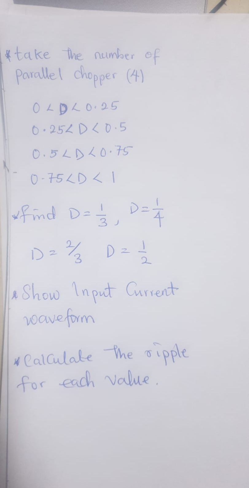 take the number of parallel chopper ( 4 ) Show