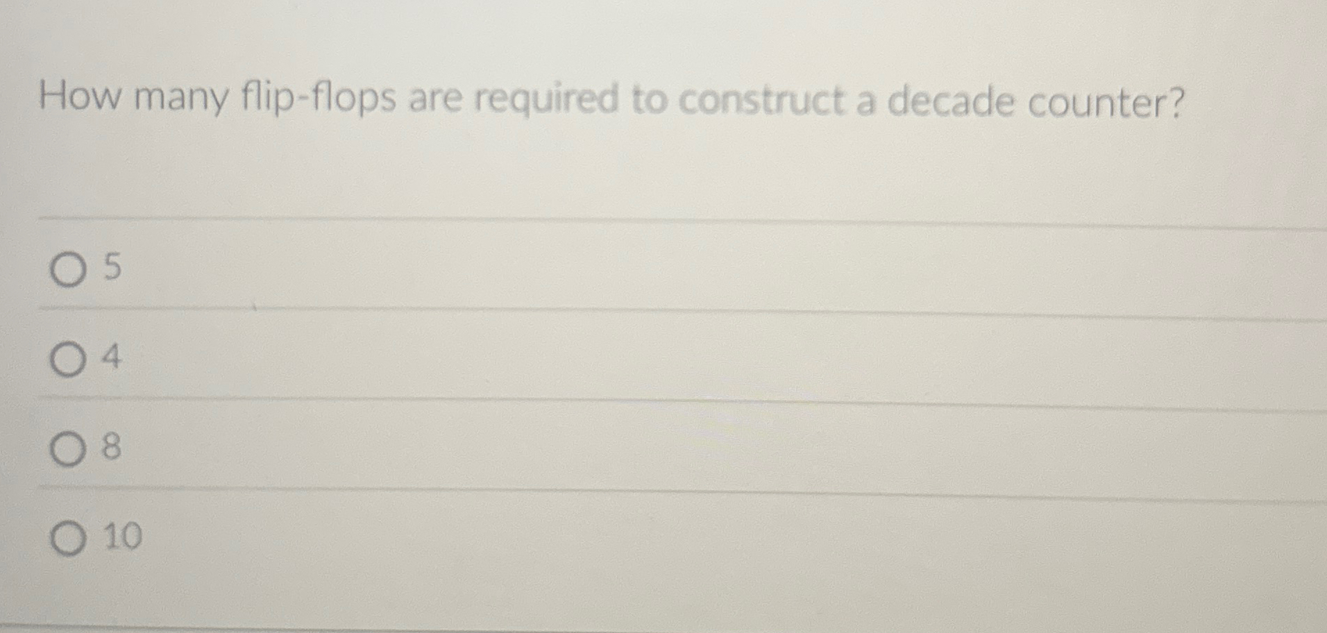 How many flip - flops are required to construct a