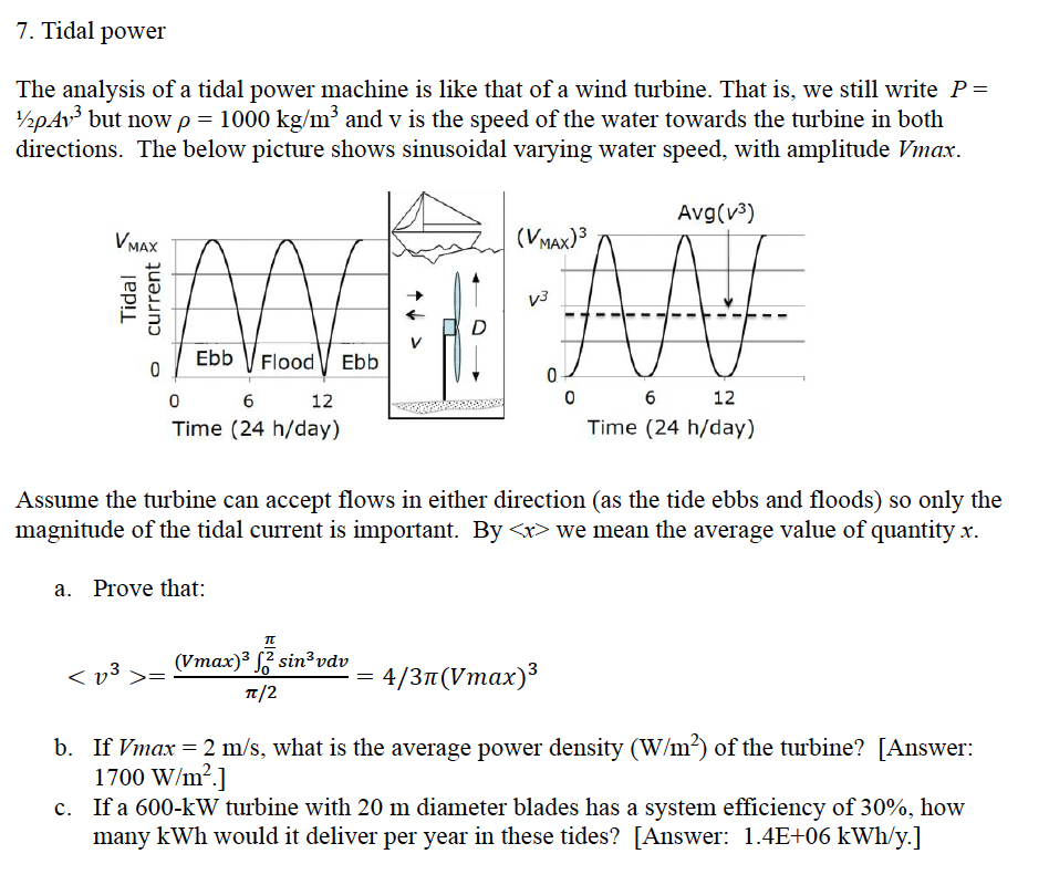 Tidal power The analysis of a tidal power machine