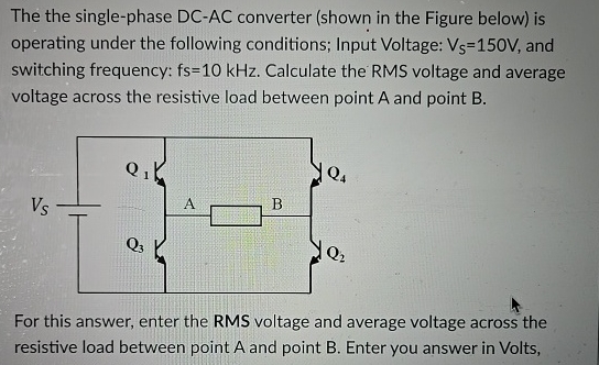 The the single - phase DC - AC converter ( shown