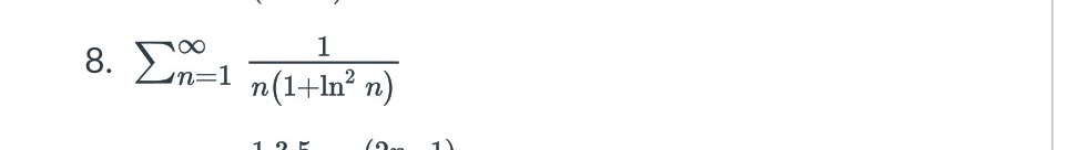 n = 1 1 n ( 1 + l n 2 n ) Converge or diverge