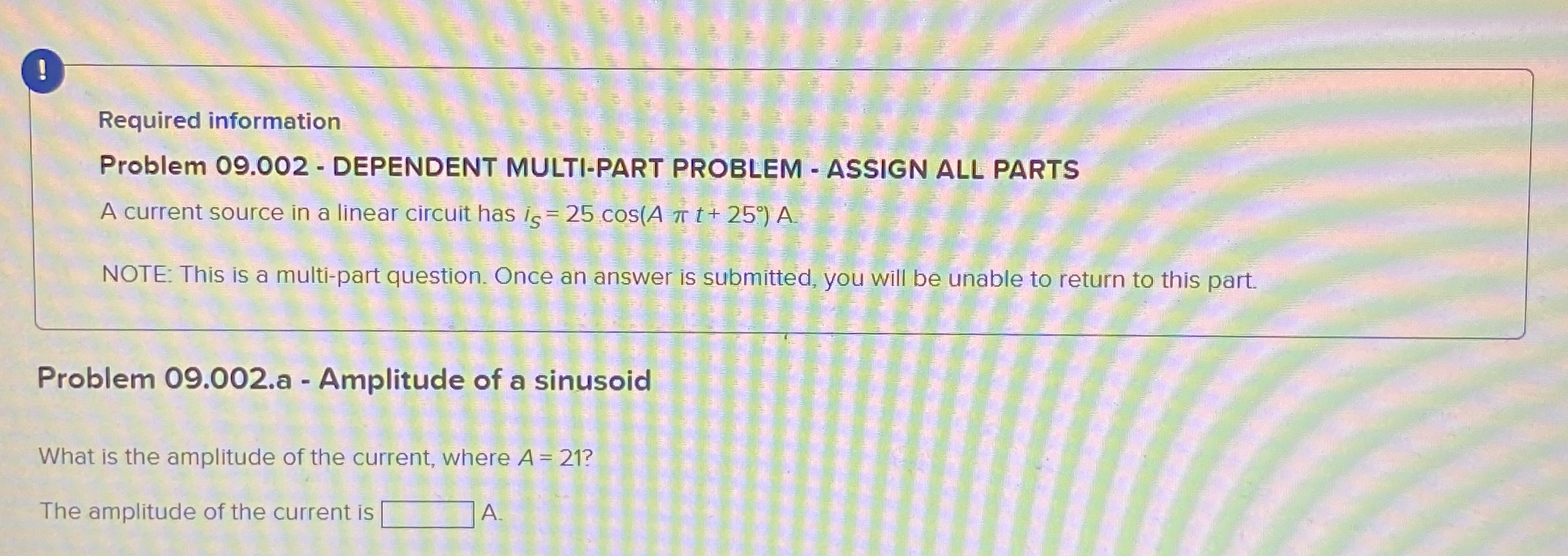 Required information Problem 0 9 . 0 0 2 -