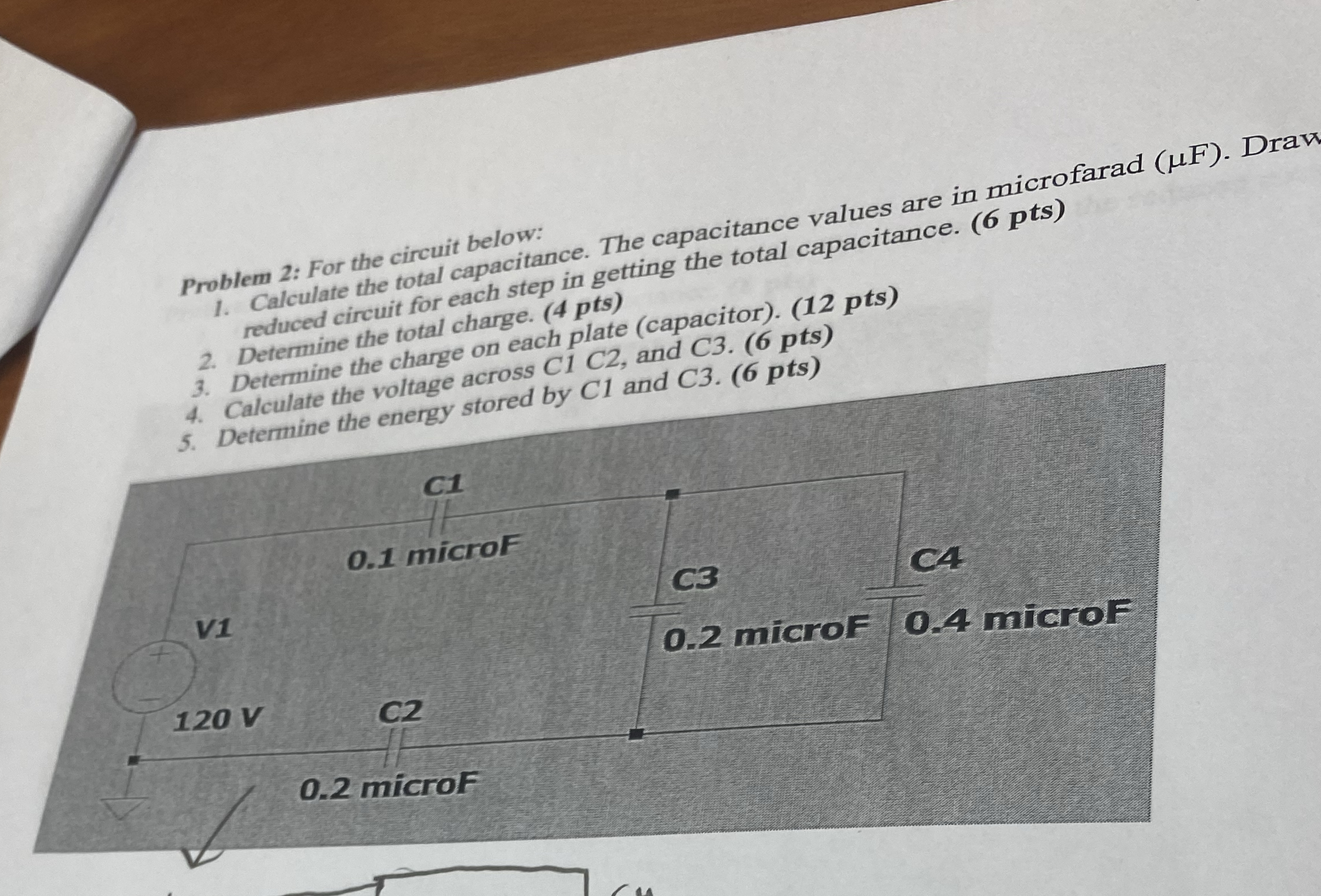 Problem 2 : For the circuit below: Calculate the