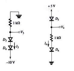 Determine whether each diode is forward biased or