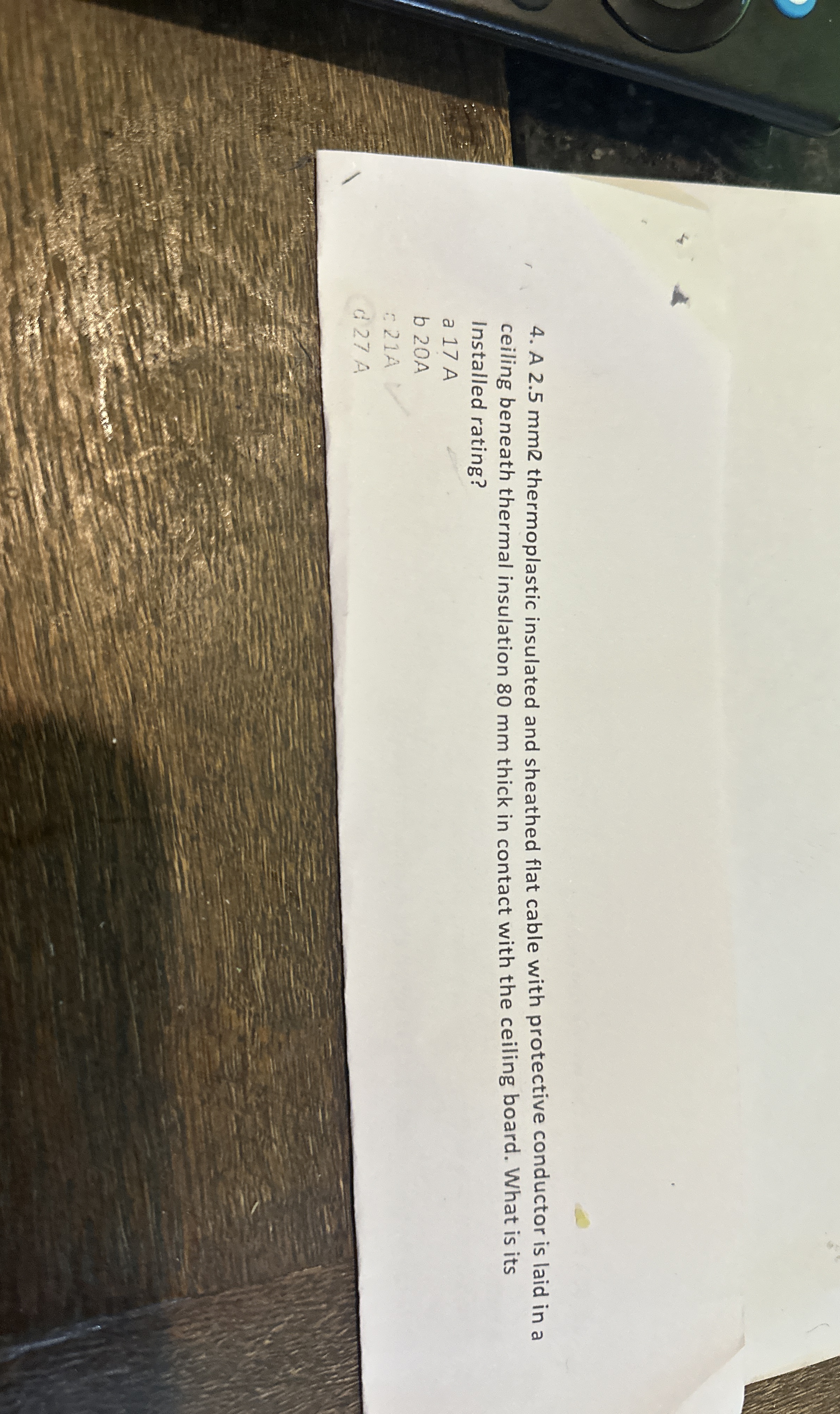 A 2 . 5 mmR thermoplastic insulated and sheathed