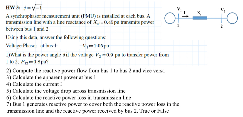 HW 3 : j : = - 1 2 A synchrophasor measurement