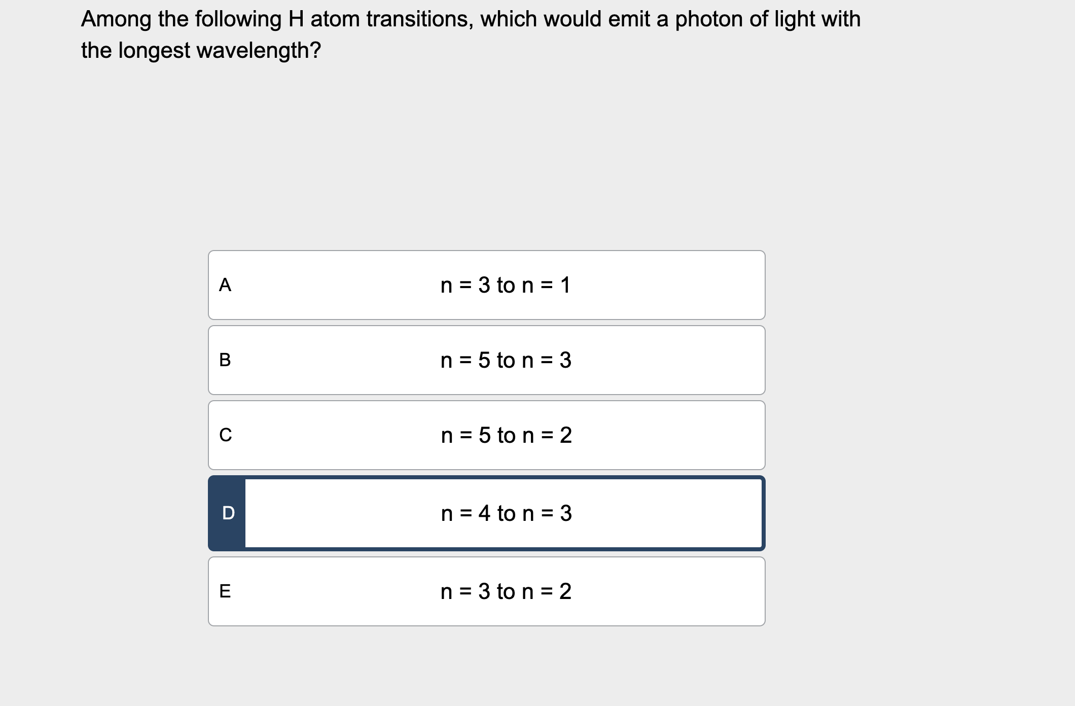 code class = "asciimath" > Among the following H