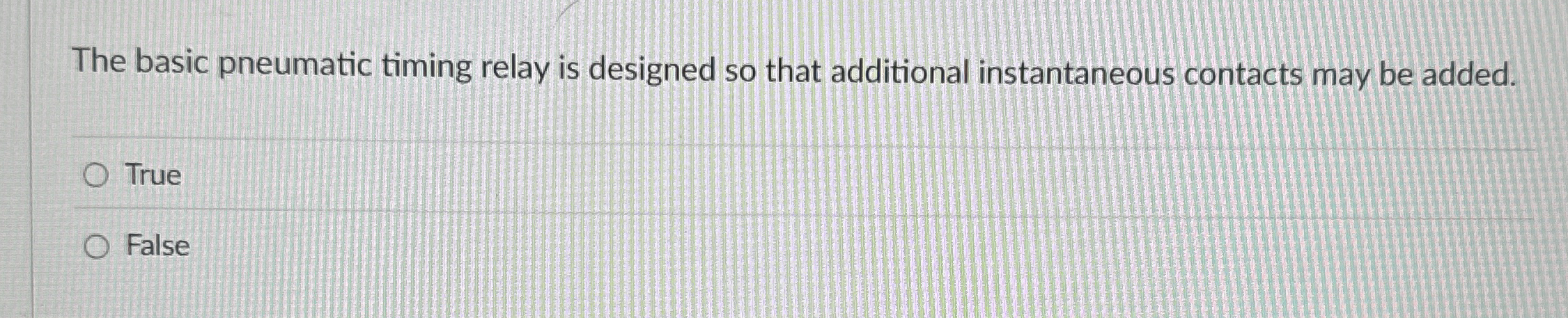 The basic pneumatic timing relay is designed so