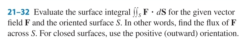 F ( x , y , z ) = y j - z k , S consists of the
