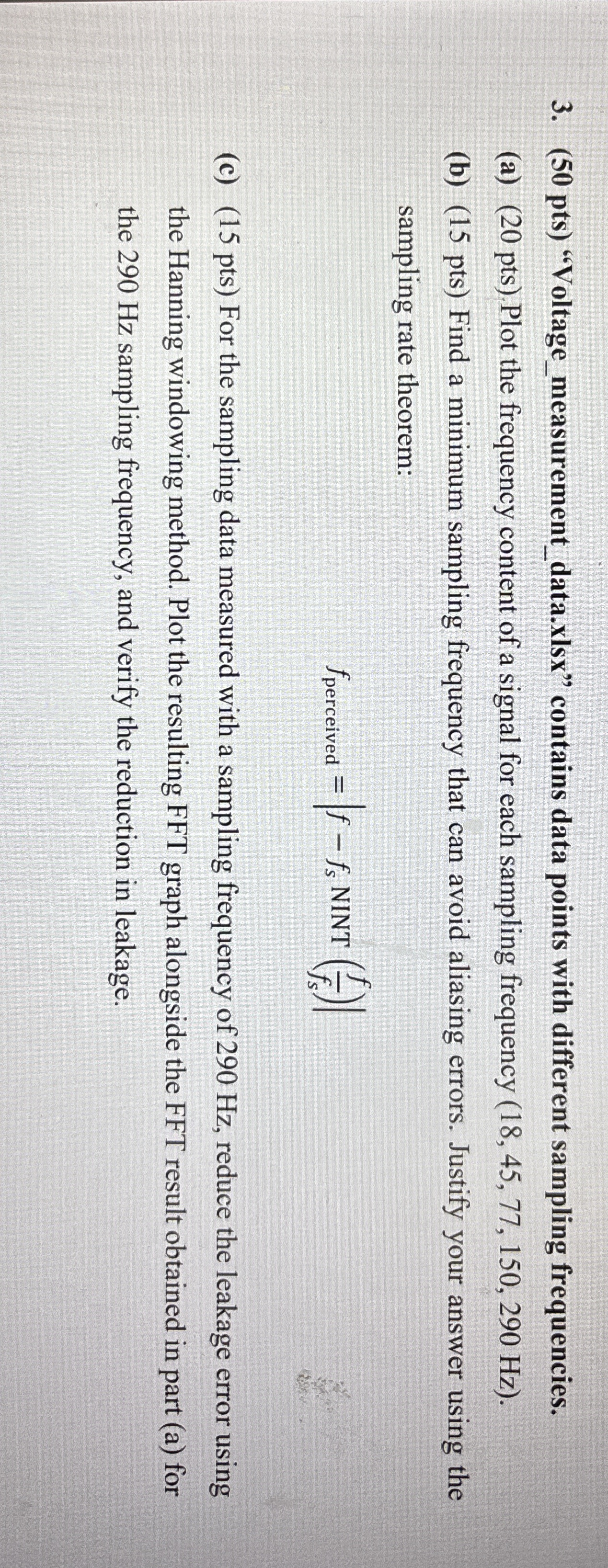 ( 5 0 pts ) "Voltage _ measurement _ data.xlsx "