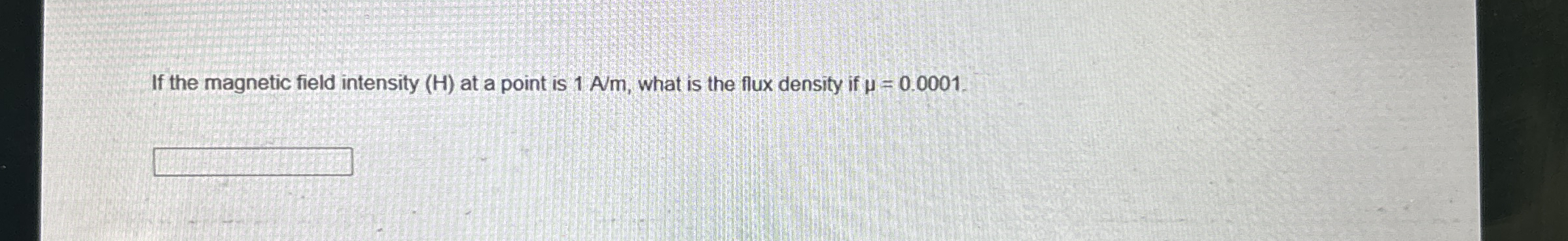 If the magnetic field intensity ( H ) at a point