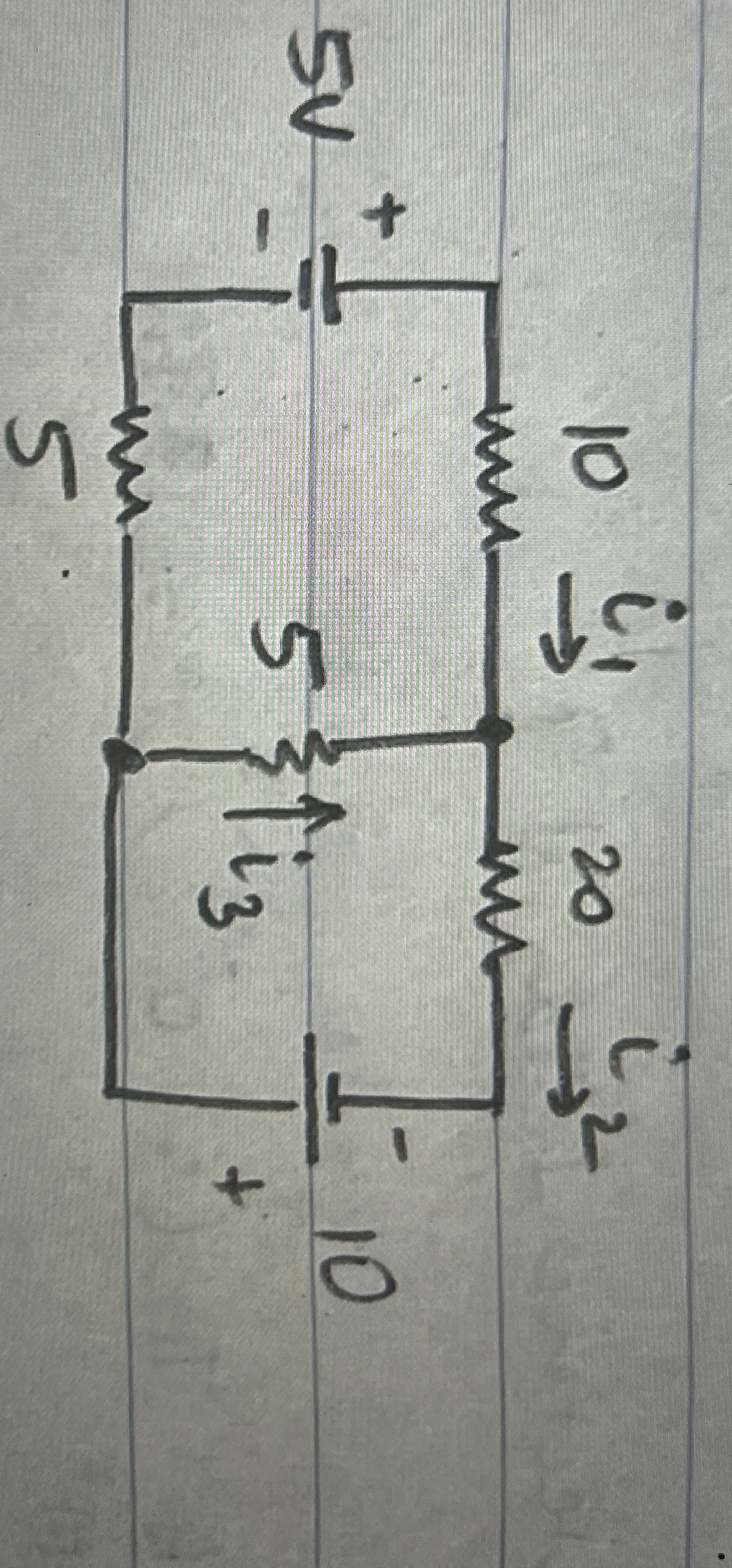 Apply KVL and KCL to find i 1 , i 2 , i 3
