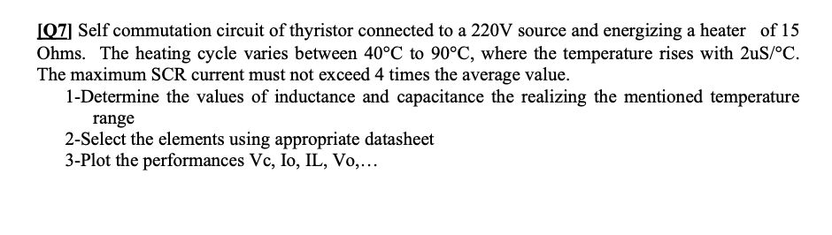 [ Q 7 ] Self commutation circuit of thyristor
