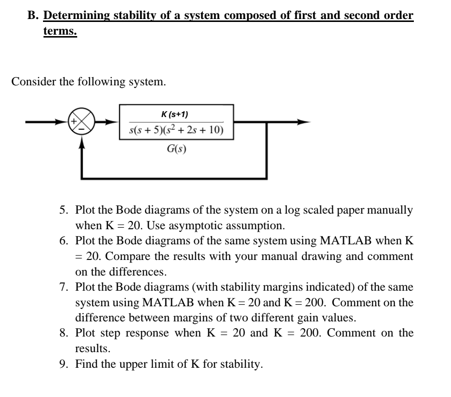 B . Determining stability of a system composed of