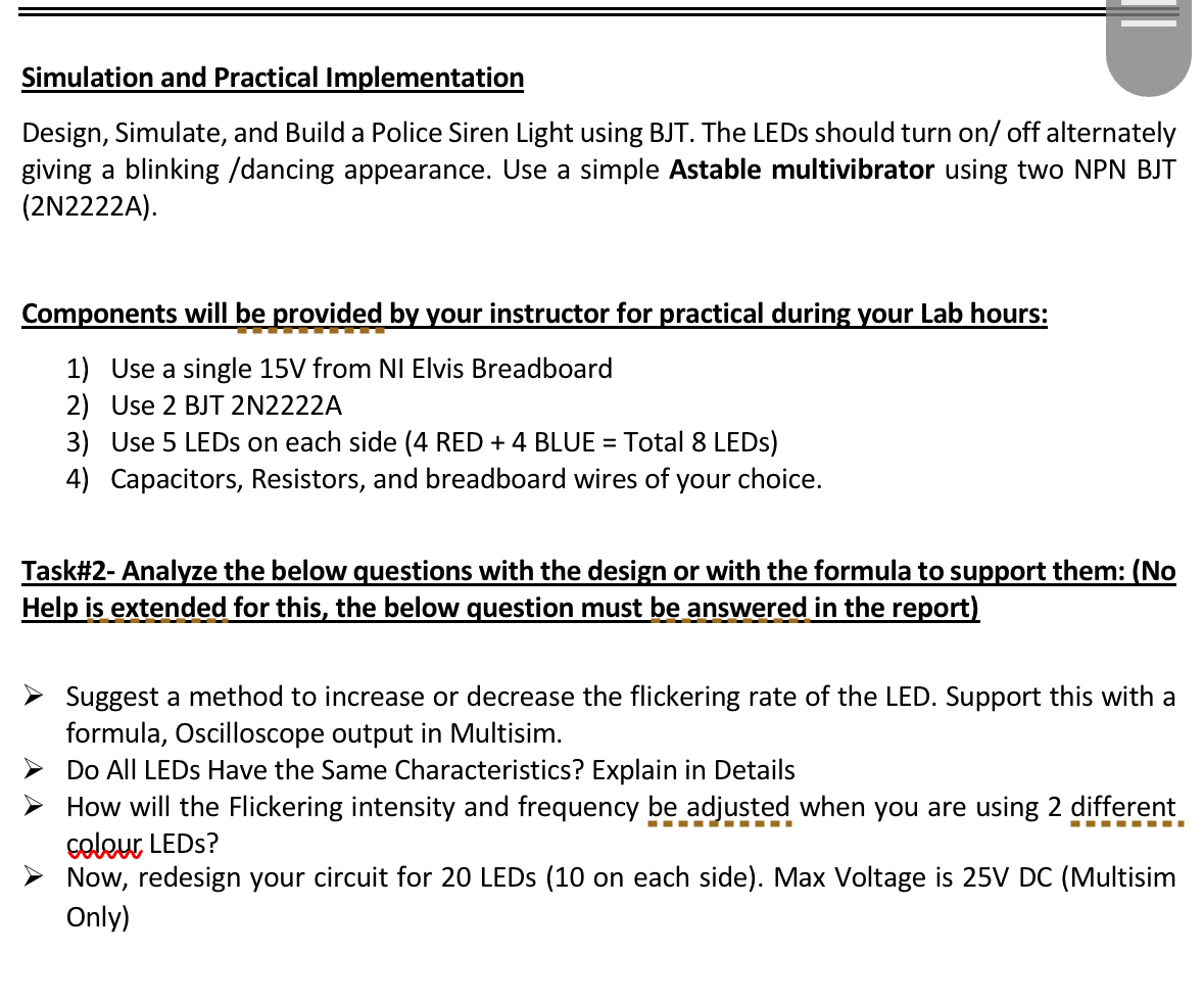 Simulation and Practical Implementation Design,