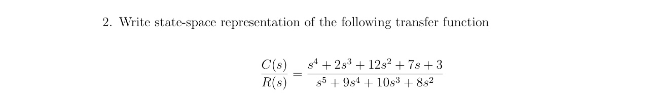 Modeling in time Domain 2 / write state space