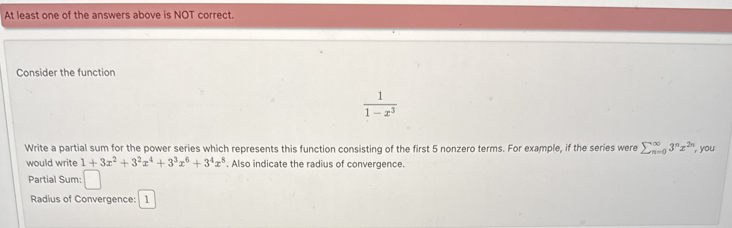 At least one of the answers above is NOT correct.