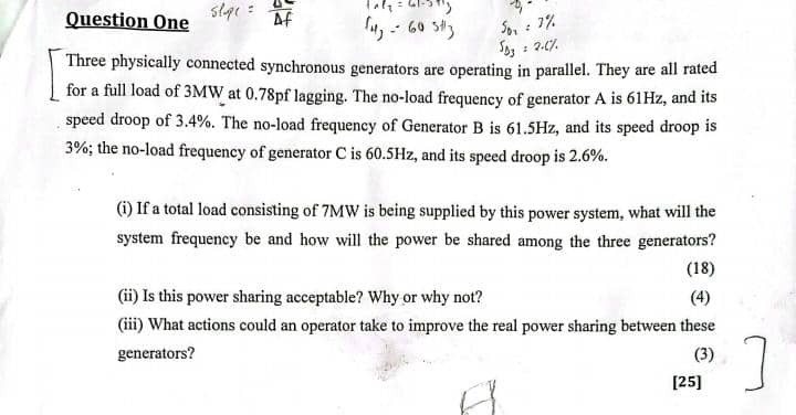 Question One sep = ( \ Delta v ) / ( \ Delta f )