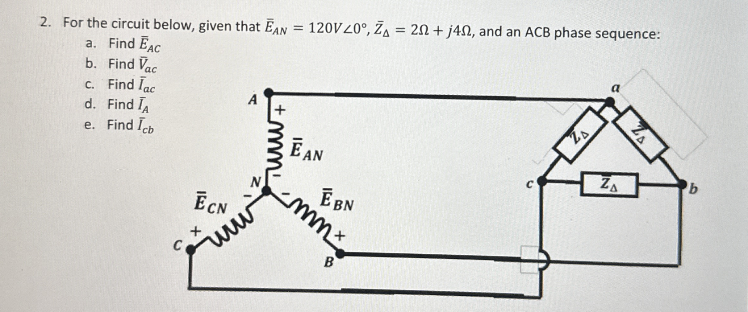 For the circuit below, given that ? b a r ( E ) A